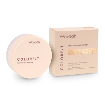 Wardah, Color Fit, Mattifying Powder, 22N Light Ivory, 15 g